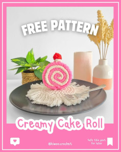 free pattern creamy cake roll