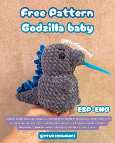 free pattern godzilla baby