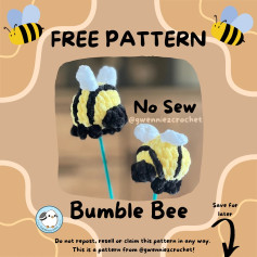 free pattern no sew bumble bee