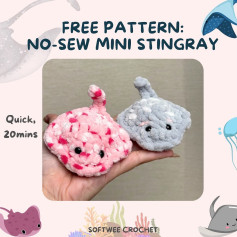 free pattern no sew mini stingray