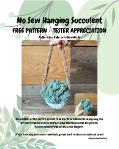 🪴FREE PATTERN RELEASE - Hanging Succulent🪴