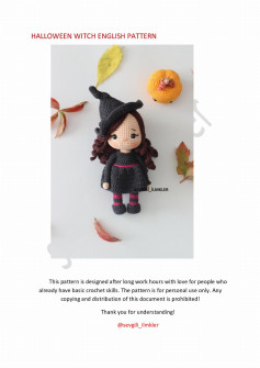 HALLOWEEN WITCH ENGLISH PATTERN