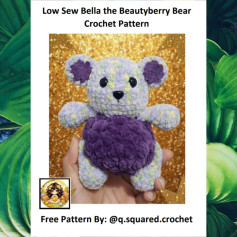 low sew bella the beautyberry bear crochet pattern