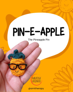 Meet the most tropical brooch from the @maratona_handmade : our cheerful little “Pin-e- apple”!
