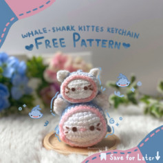 whale shark kittes keychain free patten