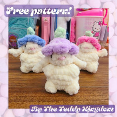 white rabbit wearing flower hat crochet pattern