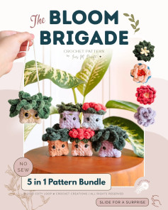 5-in-1 Crochet Bloom Brigade Pattern Bundle