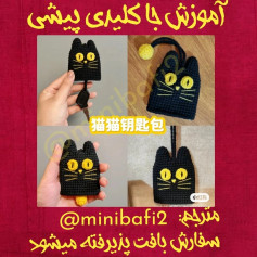 آموزش بافت جاکلیدی گربه بامزه با نمودار