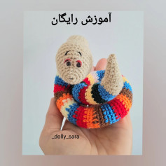 آموزش بافت مار رنگین کمان