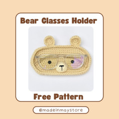 Adorable Crochet Bear Glasses Holder Pattern