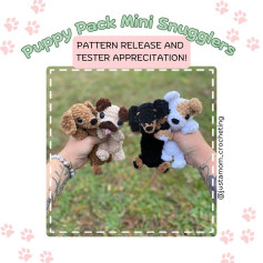 Adorable Crochet Puppy Pack Mini Snugglers