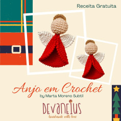 Anjo de Natal em Crochet: Gráfico Grátis