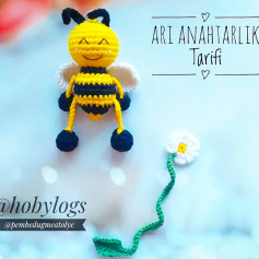 Arı Anahtarlık Amigurumi Tığ İşi Yapımı