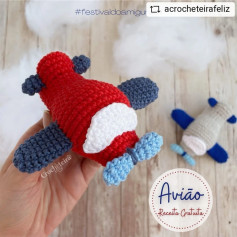 Avião de crochê: gráfico gratuito para amigurumi.