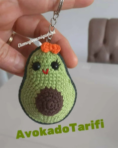Avokadolu Anahtarlık Amigurumi Tarifi