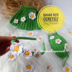 Bahar Temalı Ücretsiz Tığ İşi Takı Seti Tarifi
