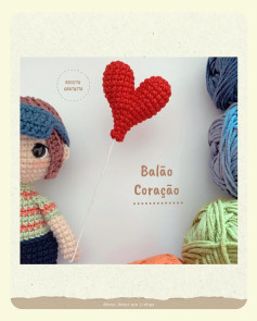 Balão de coração amigurumi: gráfico gratuito!