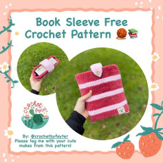 📚BOOK SLEEVE FREE CROCHET PATTERN📚Free Crochet Pattern: Striped Book Sleeve