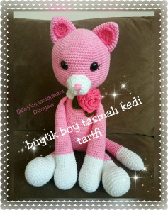 Büyük Boy Tasmalı Kedi Amigurumi Tarifi