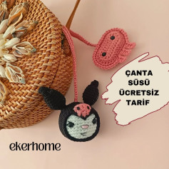 Çanta Süsü için Ücretsiz Amigurumi Tığ İşi Tarifi