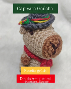 Capivara Gaúcha em Amigurumi: Gráfico Grátis!