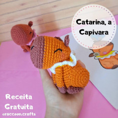 Catarina, a Capivara: Grátis Padrão de Amigurumi