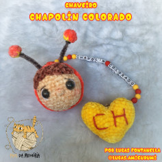 Chaveiro Chapolin Colorado em crochê: gráfico amigurumi