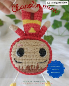 Chaveiro Chapolin Mini: Gráfico de Amigurumi Grátis