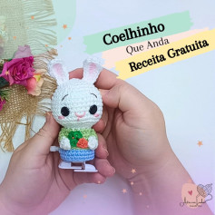 Coelhinho que anda: gráfico de crochê grátis