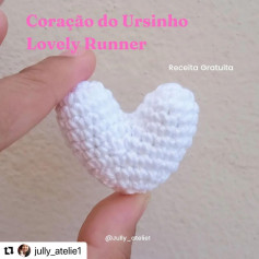 Coração de Ursinho em crochê: Gráfico Fácil