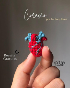 Coração em crochê: gráfico gratuito!