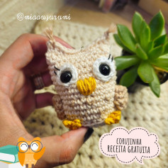 Corujinha Amigurumi: Gráfico de Receita Grátis