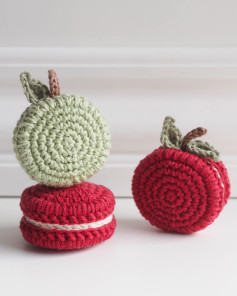 Crochet Apple Macaron Amigurumi Chart