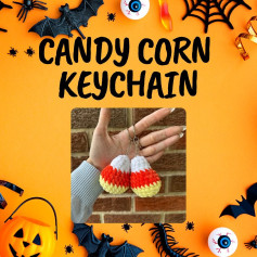 Crochet Candy Corn Keychain Pattern