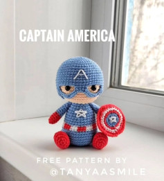 Crochet Captain America Amigurumi Pattern
