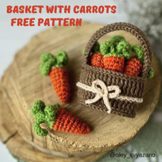 Crochet Carrot Basket Free Pattern