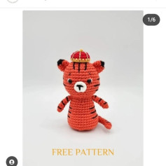 Crochet Chart: Tofu the Tiger Amigurumi Pattern