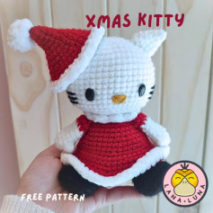 Crochet Christmas Kitty Amigurumi Free Pattern