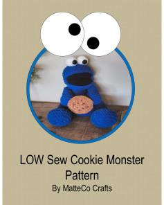Crochet Cookie Monster Pattern: Low-Sew Design