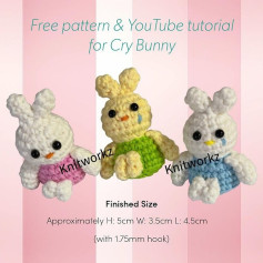Crochet Cry Bunny Pattern & Tutorial