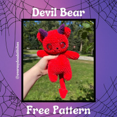 Crochet Devil Bear Free Pattern