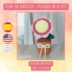 Crochet Flower in Pot Pattern