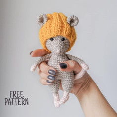 Crochet Mouse Hat Free Pattern