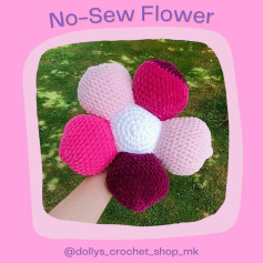 Crochet No-Sew Flower Pattern