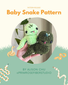Crochet Pattern: Adorable Baby Snakes!