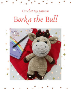 Crochet Pattern: Adorable Borka the Bull Toy