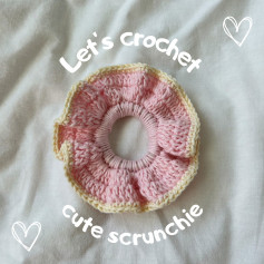 Crochet Pattern: Adorable Pink Scrunchie