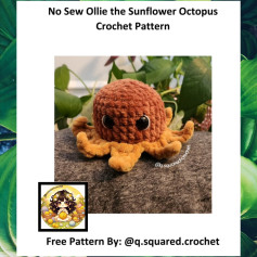Crochet Pattern: No-Sew Ollie the Sunflower Octopus