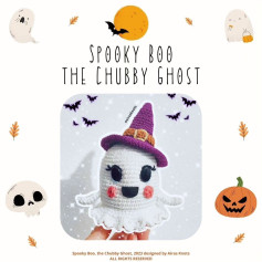 Crochet Pattern: Spooky Boo, the Chubby Ghost