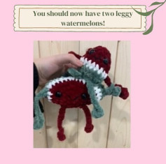 Crochet Pattern: Two Leggy Watermelons